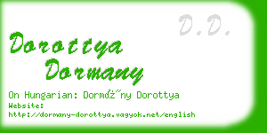 dorottya dormany business card